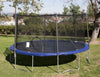 AirZone Outdoor Spring Trampoline with Mesh Padded Perimeter Safety Enclosure 15-ft