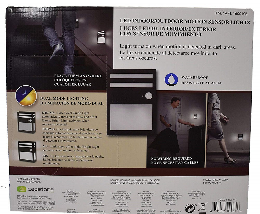 Capstone 3 LED Indoor/Outdoor Motion Sensor Lights | My Quick Buy