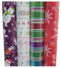 Kirkland Signature 4 Roll Christmas Gift Wrap 180 sq ft Total Purple/White/Multi/Red