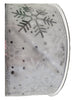 Kirkland Signature Wire-Edged Ribbon 2.5-inch White Falling Snowflakes 50 Yards