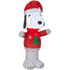 Peanuts 3.5 ft. Pre-lit Inflatable Snoopy in Christmas Tree Sweater Airblown