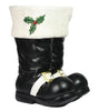Holiday Time 16-inch Hand-Painted Santa Boot Black