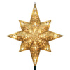 GE Holiday Classics 11-inch 16-Light Gold Glittered Bethlehem Star Tree Top