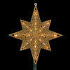 GE Holiday Classics 11-inch 16-Light Gold Glittered Bethlehem Star Tree Top
