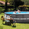 Intex 16Ft X 48In Ultra Frame Pool Set with Filter Pump, Ladder, Ground Cloth & Pool Cover