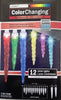 LightShow Synchro Lights 12-Count LED Icicle Lights, Multicolor