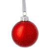 18 Piece Hand Decorated Glass Christmas Ornament Set in Red, Green & Silver