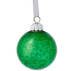 18 Piece Hand Decorated Glass Christmas Ornament Set in Red, Green & Silver
