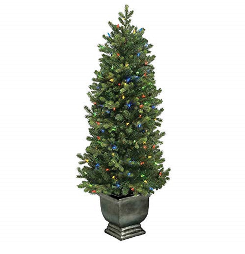 GE 4.5 ft Just Cut Norway Spruce with Color Choice LED Lights