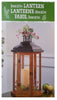 Decorative Holiday Wood Lantern W/ LED Flickering Candle, Brown