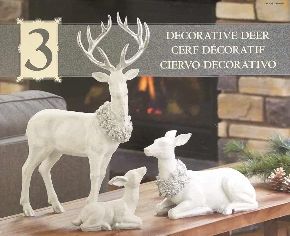 Table Top Decorative Deer Family Set of 3
