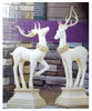 Outdoor Lighted Deer on Pedestals 2-Pack