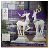 Outdoor Lighted Deer on Pedestals 2-Pack