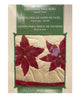 Adjustable Luxury Christmas Tree Skirt, Gold Skirt with Red Poinsettia