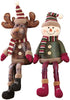 Shelf Sitters Christmas Decor 2-Pack Snowman and Reindeer