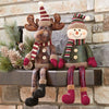 Shelf Sitters Christmas Decor 2-Pack Snowman and Reindeer
