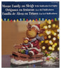 Moose Family on Sleigh with Multicolor LED Lights Figurine Battery Operated