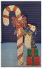 Fabric Mesh Holiday Penguin and Candy Cane with 240 LED Lights 72" x 41"