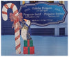 Fabric Mesh Holiday Penguin and Candy Cane with 240 LED Lights 72" x 41"