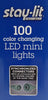 Stay-lit Platinum 100 Color Changing LED Mini Lights 33 ft, Warm White/ Multi-Color