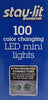 Stay-lit Platinum 100 Color Changing LED Mini Lights, Warm White/ Multi-Color (3-Pack)