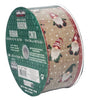 Kirkland Signature Wire Edged Holiday Gnome Burlap Ribbon 50 Yards x 2.5 inches