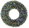 60" LED Pre-Lit Wreath Multi-color or White Christmas Artificial Wreath Multi-Function