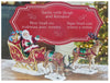 9 Inch Tabletop Santa, Sleigh And Reindeer Christmas Decoration