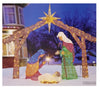 Fabric Mesh Holy Family Nativity with 245 LED Lights 69" L x 57" H