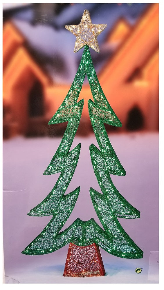 72" LED Twinkling Green Christmas Tree 250 LED Lights Includes 50 Twinkling Lights