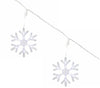 16 LED White Snowflake Lights with 8 Functions 18 FT Length Indoor or Outdoor