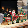 Battery Operated 24-inch Santa Train with LED Lights and Timer