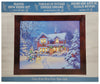 Winter Scene Framed Snowman Scenic Art with LED Lights 20 inch x 24 inch