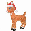 Rudolph the Red Nosed Reindeer LED Pre-lit Yard Art 3D Rudolph with Hat 36 inch