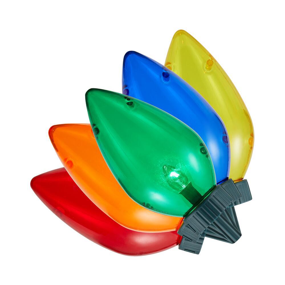 20 in. Giant C7 Multi-Color Pathway Lights Set of 5