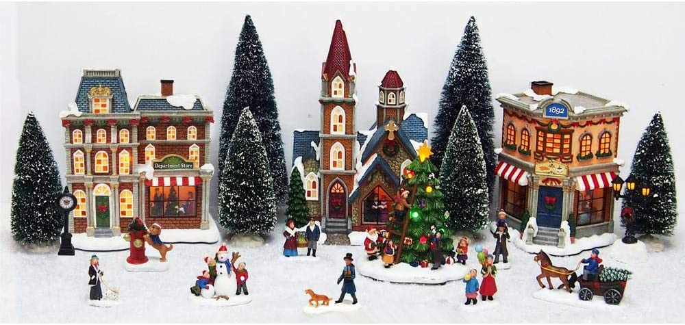 Home Accents 12.6 in. 20-Piece Christmas Village Scene