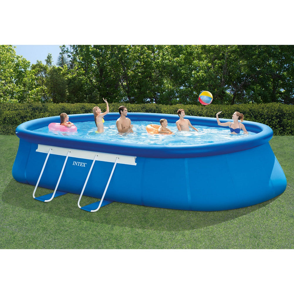 Intex 20ft X 12ft X 48in Oval Frame Above Ground Swimming Pool Set
