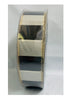 Christmas Premium Wired Ribbon Black and Cream Stripe with Gold Edge 1.5" x 50 Yards