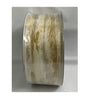 IVORY and GOLD with SILVER GLITTER 2.5 Inch Wide  WIRE EDGE RIBBON 50 Yards