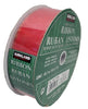Kirkland Signature Wire Edged Sheer Red Ribbon Red Glitter Edge 50 yd 1.5 in