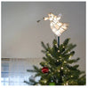 GE 10-inch 16-Light Capiz Angel Tree Topper Off-White with Clear Lights