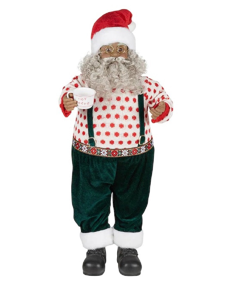 Holiday Living Animated Musical Santa 28.5-inches Tall (African American)