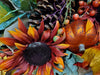 30-inch Fall Harvest Decorated Artificial Wreath with Orange Sunflowers