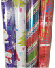 Kirkland 4 Roll Christmas Gift Wrap 180 Total SQ FT Purple/White/Multi/Red
