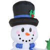 6.5 foot Gemmy Christmas Airblown Inflatable LED Snowman with top hat and candy cane