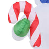 6.5 foot Gemmy Christmas Airblown Inflatable LED Snowman with top hat and candy cane