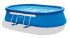 Intex 18ft X 10ft X 42in Oval Frame Pool Set with Filter Pump, Ladder, Ground Cloth & Pool Cover