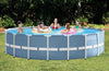 Intex 18ft X 48in Prism Frame Pool Set with Filter Pump, Ladder, Ground Cloth & Pool Cover