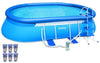 Intex 18' x 10' x 42" Oval Frame Swimming Set with 1000 GPH GFCI Filter Pump