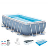 Intex 16' x 8' x 42" Prism Frame Above Ground Pool Set w/ Filter Pump Cartridges